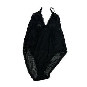 Aerie black lace bodysuit size L